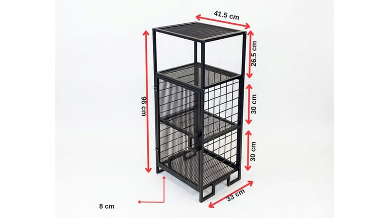 Multifunktionsskab Hanah Home Vorn (41,5 x 96 x 33 cm) Sort - Hus & renovering - Køkken & bad - Badeværelse - Badeværelsesmøbler - Badeværelsesopbevaring