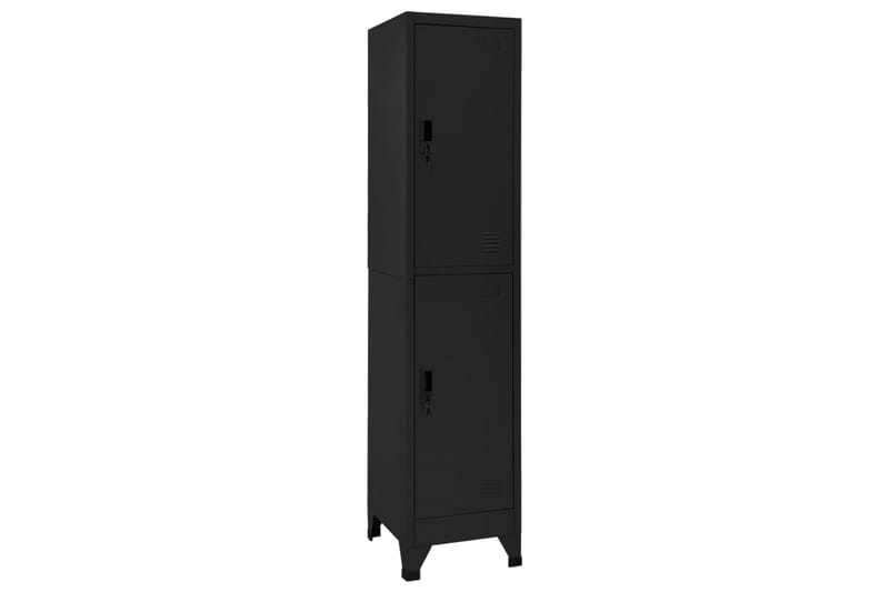 skab 38x45x180 cm stål sort - Sort - Opbevaring - Skab - Skabe