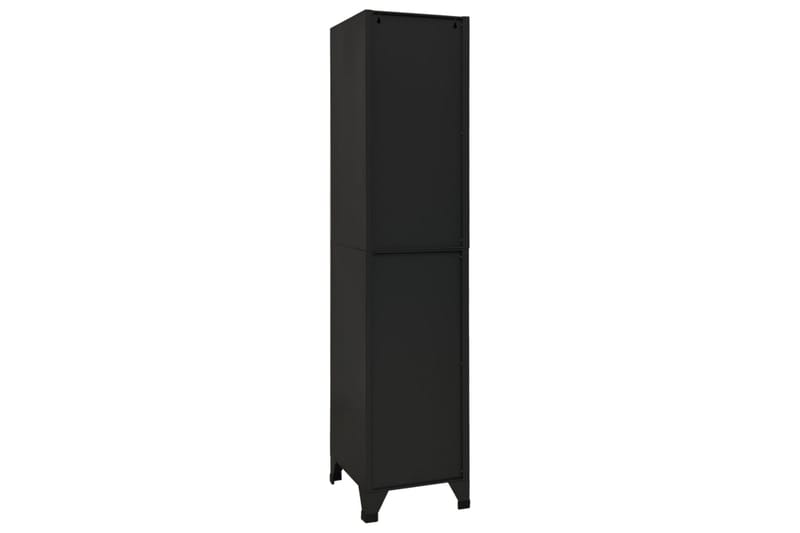skab 38x45x180 cm stål sort - Sort - Opbevaring - Skab - Skabe