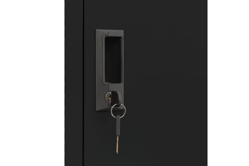 skab 38x45x180 cm stål sort - Sort - Opbevaring - Skab - Skabe