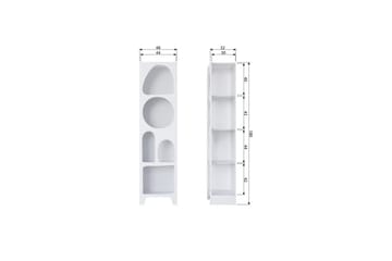Small Bogreol 47,5 cm i Malet Træ - Hvid - Opbevaring - Hylder & Reoler - Bogreol
