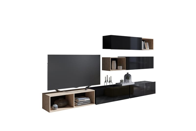 Stakem TV-møbel - Sort - Møbler - Sofaer - Sovesofaer - Sovesofa chaiselong