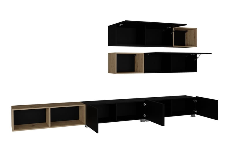 Stakem TV-møbel - Sort - Møbler - Sofaer - Sovesofaer - Sovesofa chaiselong