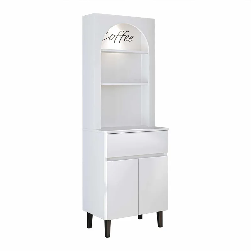 Skab til kaffebar Kalune Design Ledli (60 x 179 x 41,8 cm) Hvid, undefined