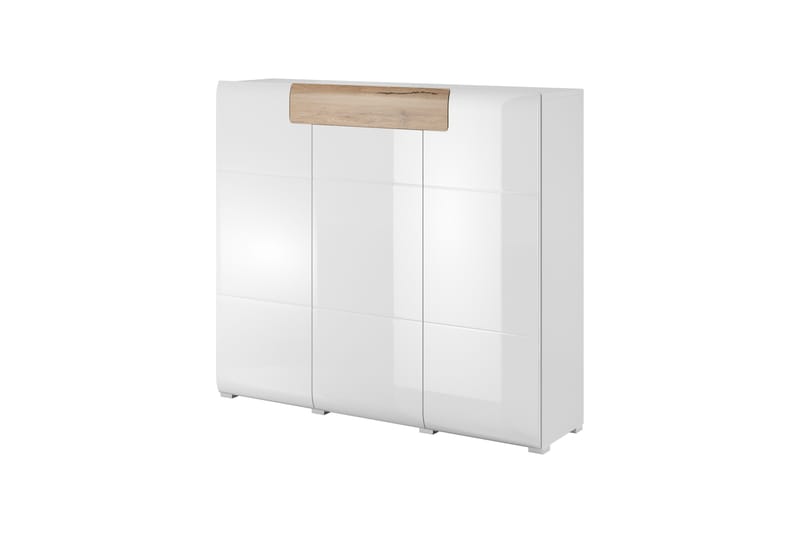 Toreno Highboard 39x147 cm, Hvid/Natur