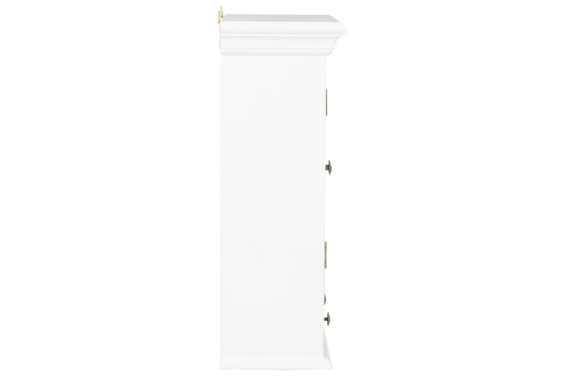 Vægskab 49 X 22 X 59 Cm Massivt Træ Hvid - Hvid - Opbevaring - Skab - Skabe