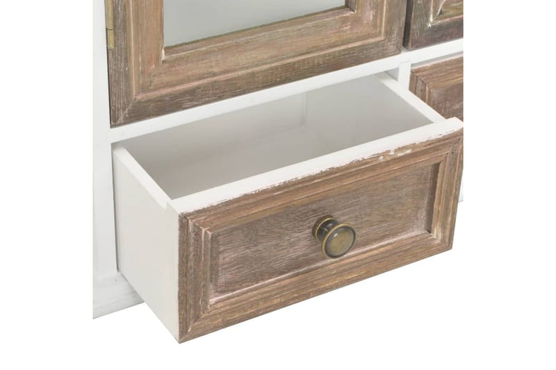 Vægskab 49 X 22 X 59 Cm Massivt Træ Hvid - Hvid - Opbevaring - Skab - Skabe