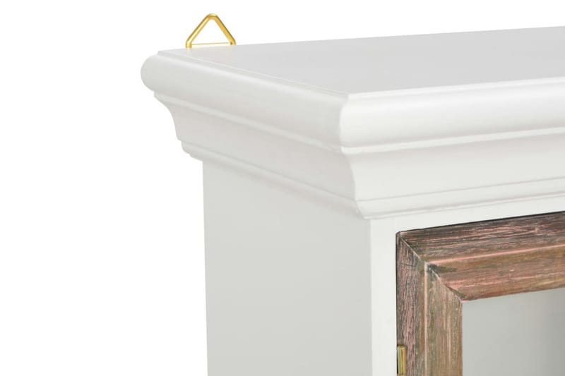 Vægskab 49 X 22 X 59 Cm Massivt Træ Hvid - Hvid - Opbevaring - Skab - Skabe