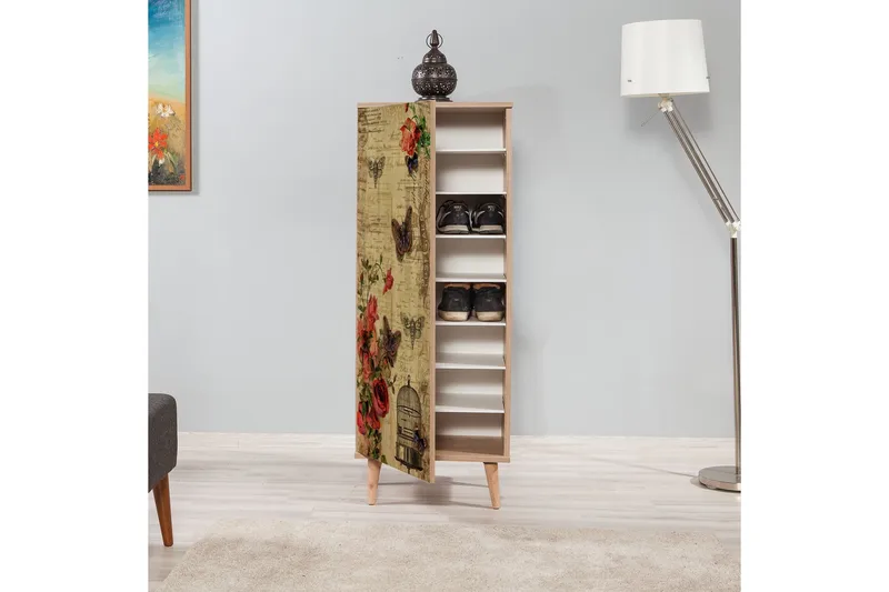 Vellavie Opbevaringsskab Vintage - Brun/Rød - Opbevaring - Skab - Skabe