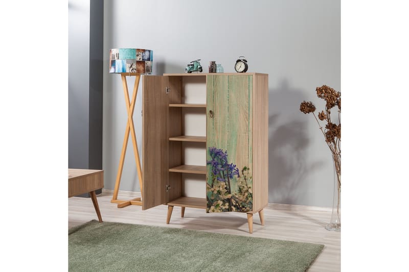 Vellavie Skab 80 cm Kirsebærblomst - Mønstret - Opbevaring - Skab - Skabe