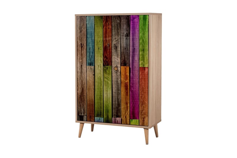 Vellavie Skab 80 cm Regnbuepanel - Flerfarvet - Opbevaring - Skab - Skabe