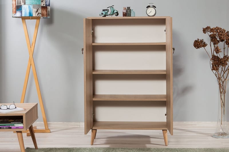 Vellavie Skab 80 cm Vintage - Brun/Rød - Opbevaring - Skab - Skabe
