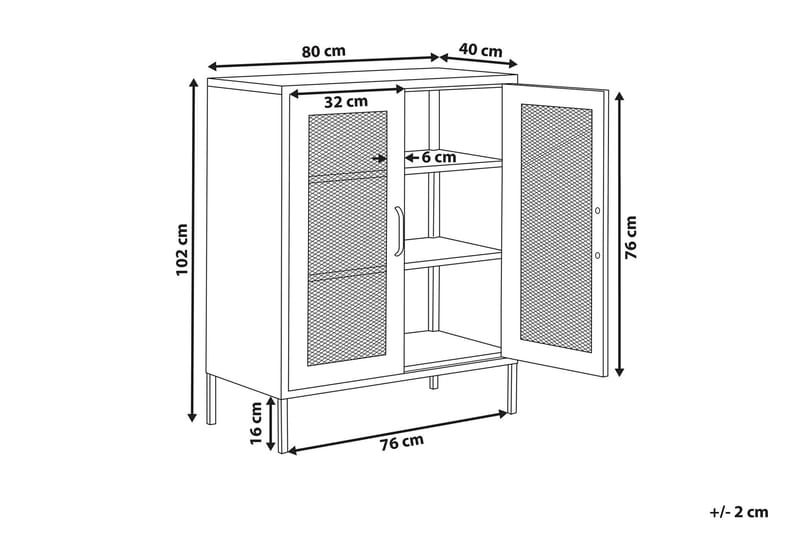Wendonside Skab 80x40 cm - Stål/Sort - Opbevaring - Skab - Skabe