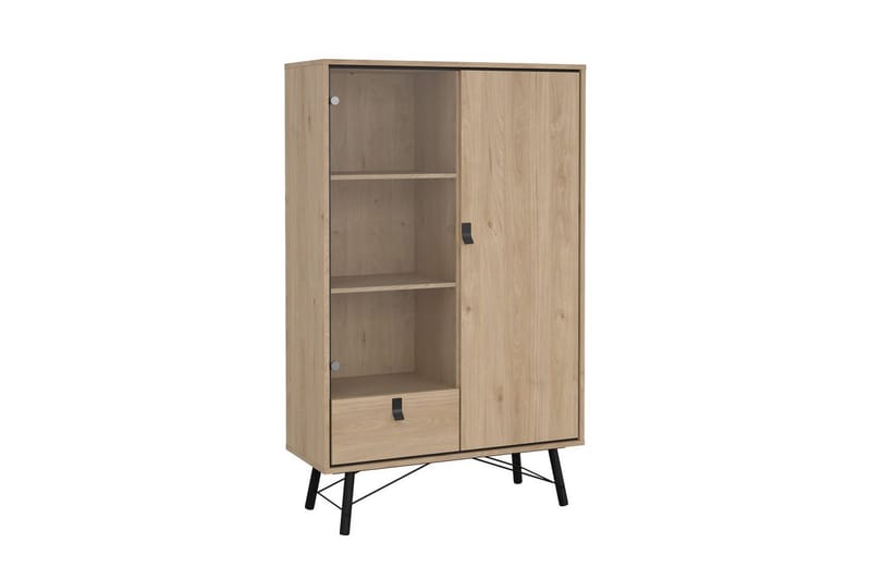 Tadami Vitrineskab 102x162 cm - Natur - Opbevaring - Skab - Vitrineskabe