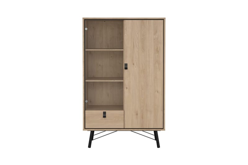 Tadami Vitrineskab 102x162 cm - Natur - Opbevaring - Skab - Vitrineskabe