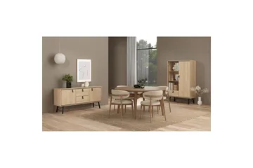 Tadami Vitrineskab 102x162 cm - Natur - Opbevaring - Skab - Vitrineskabe
