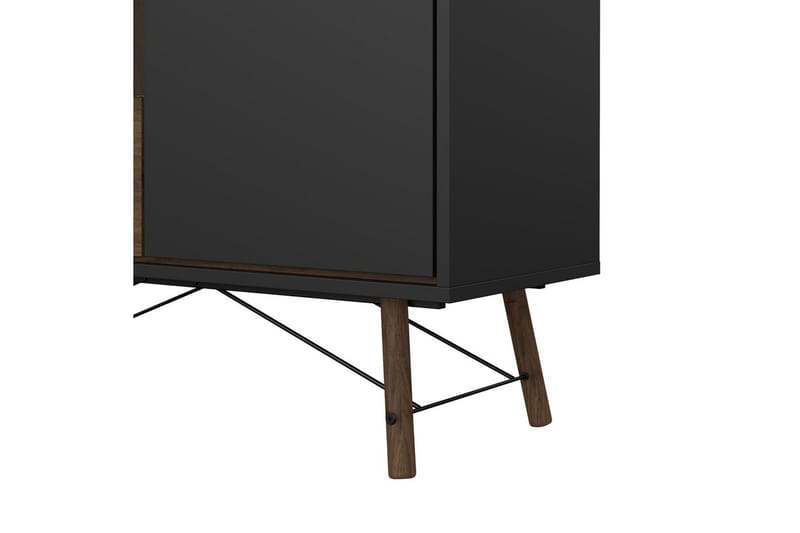 Tadami Vitrineskab 102x162 cm - Sort/Mørkebrun - Opbevaring - Skab - Vitrineskabe