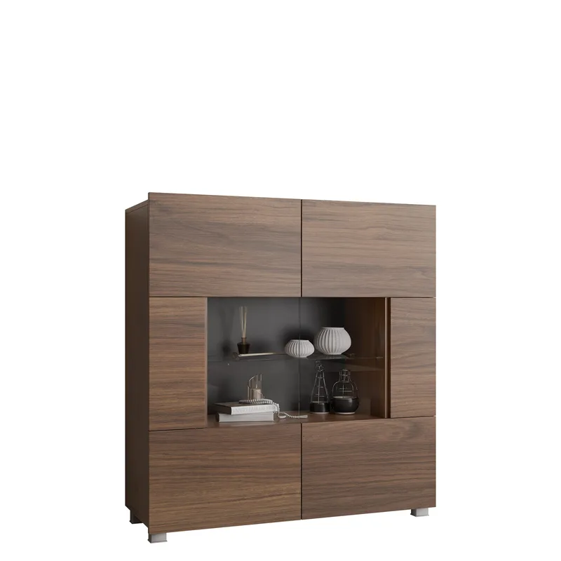 Tessan vitrineskab 100x107 cm, brun