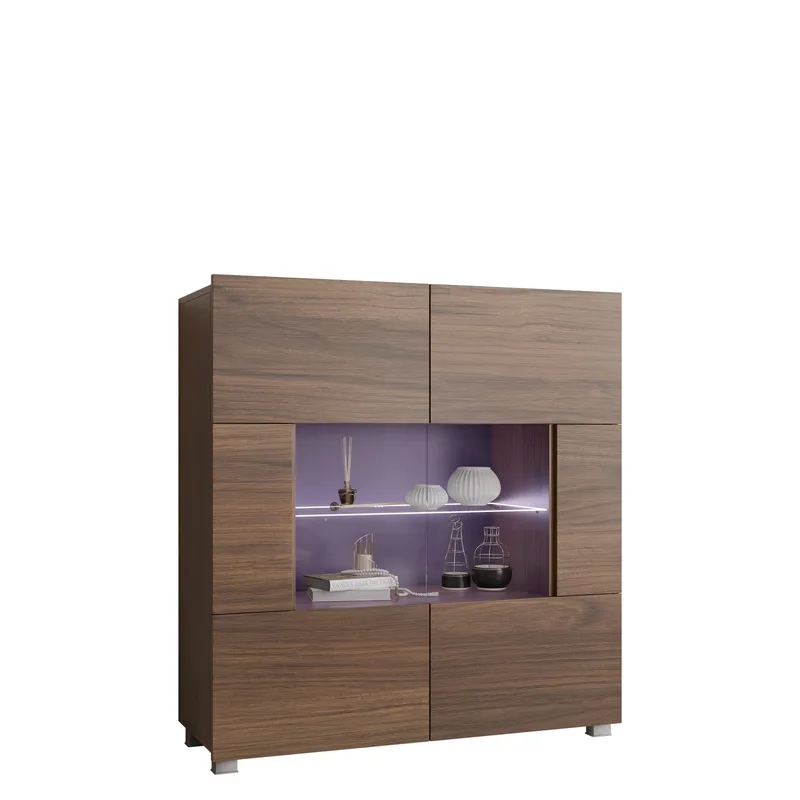 Tessan vitrineskab 100x107 cm, brun