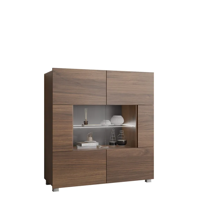 Tessan vitrineskab 100x107 cm, brun