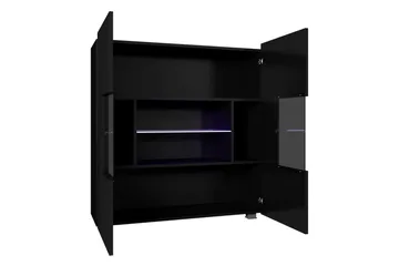 Tessan Vitrineskab 100x107 cm - Sort - Opbevaring - Skab - Vitrineskabe