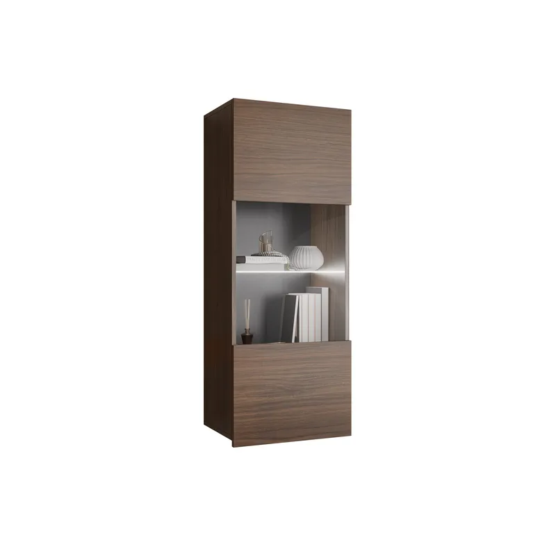 Tessan Vitrineskab 45x117 cm - brun - Opbevaring - Skab - Vitrineskabe