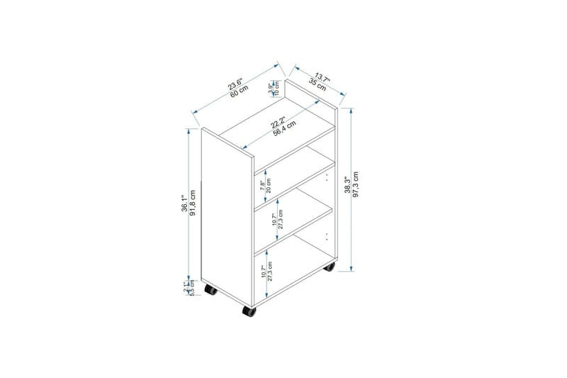Tiraki Skænk - Hvid - Opbevaring - Skab - Skabe