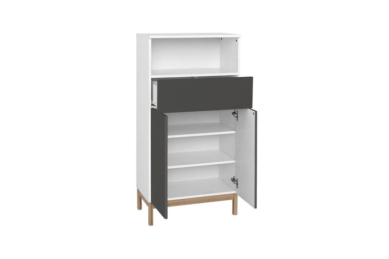 Vægskab Mirza Hvid/Antracit - Hvid/Antracit - Hus & renovering - Køkken & bad - Badeværelse - Badeværelsesmøbler - Vægskabe & højskabe