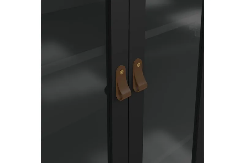 Vallvidera Vitrineskab 78,05x199 cm - Sort - Opbevaring - Skab - Vitrineskabe