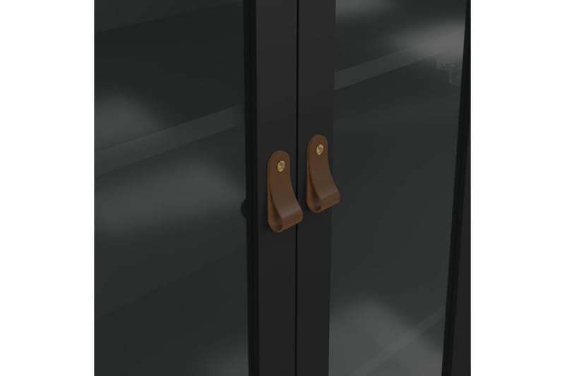 Vallvidera Vitrineskab 78,05x199 cm - Sort - Opbevaring - Skab - Vitrineskabe