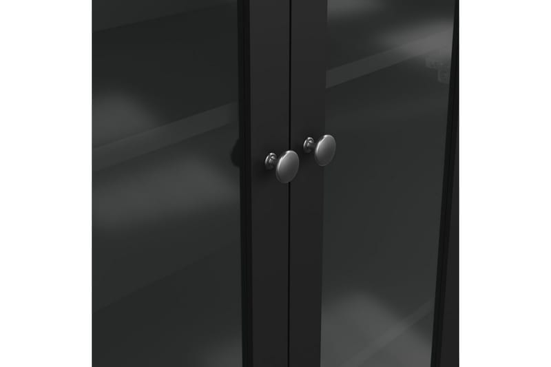 Vallvidera Vitrineskab 78,05x199 cm - Sort - Opbevaring - Skab - Vitrineskabe
