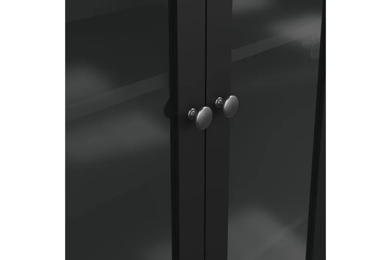 Vallvidera Vitrineskab 78,05x199 cm - Sort - Opbevaring - Skab - Vitrineskabe