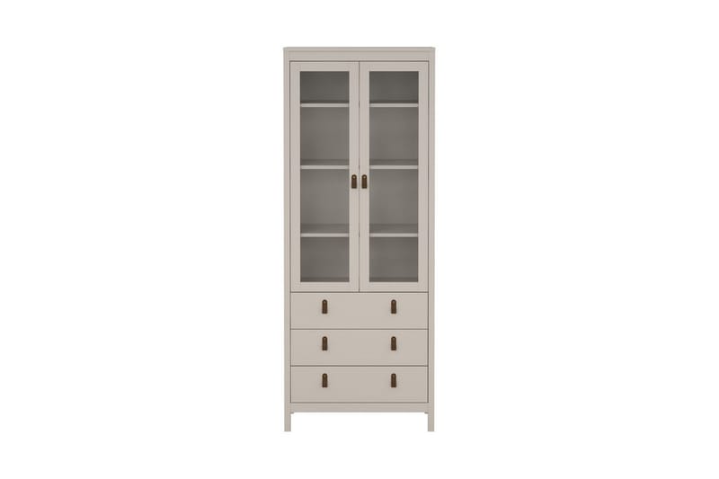Vallvidera Vitrineskab 78x199 cm - Beige - Opbevaring - Skab - Vitrineskabe