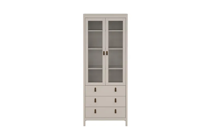 Vallvidera Vitrineskab 78x199 cm - Beige - Opbevaring - Skab - Vitrineskabe