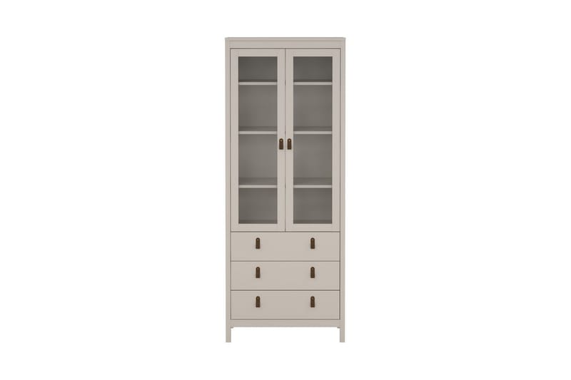 Vallvidera Vitrineskab 78x199 cm - Beige - Opbevaring - Skab - Vitrineskabe