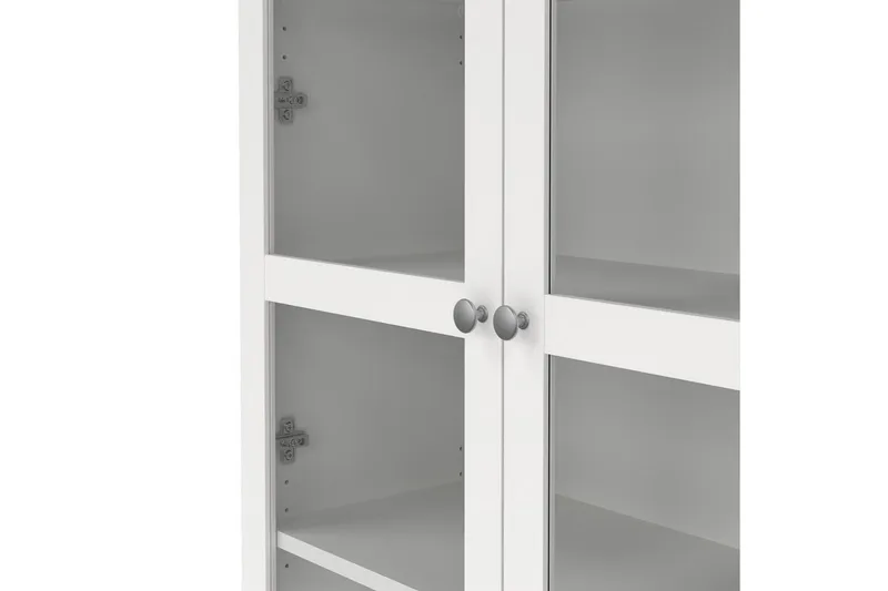 Valnorin Vitrineskab 89x203 cm - Hvid - Opbevaring - Skab - Vitrineskabe