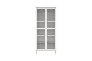 Valnorin Vitrineskab 89x203 cm - Hvid - Opbevaring - Skab - Vitrineskabe