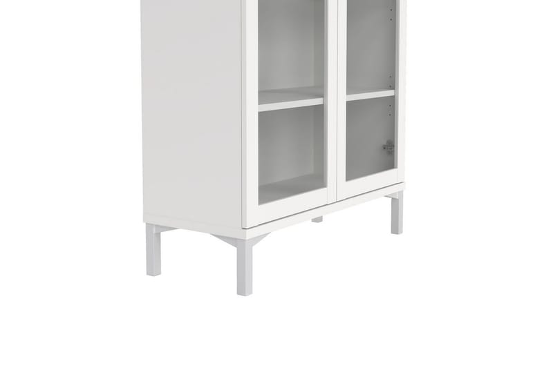 Valnorin Vitrineskab 89x203 cm - Hvid - Opbevaring - Skab - Vitrineskabe