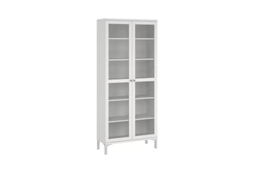 Valnorin Vitrineskab 89x203 cm - Hvid - Opbevaring - Skab - Vitrineskabe