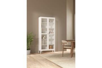 Valnorin Vitrineskab 89x203 cm - Hvid - Opbevaring - Skab - Vitrineskabe