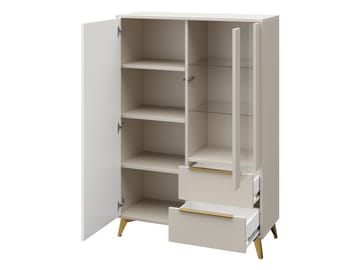 Vemdalen Vitrineskab 104x150 cm - brun - Opbevaring - Skab - Vitrineskabe