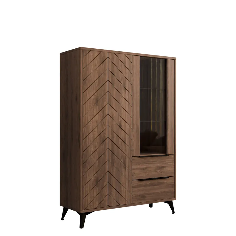 Vemdalen Vitrineskab 104x150 cm, brun