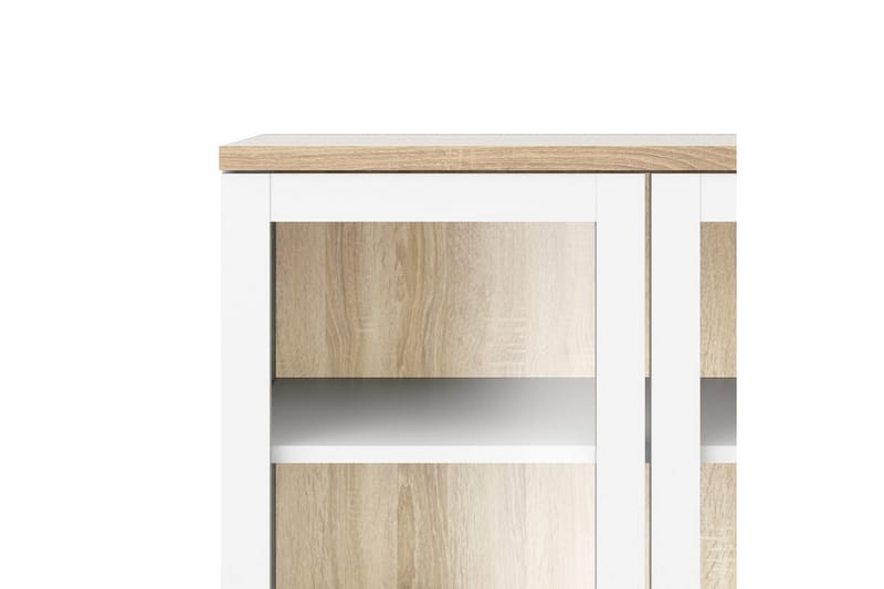 Virender Vitrineskab 88,7x202,8 cm - Hvid - Opbevaring - Skab - Vitrineskabe