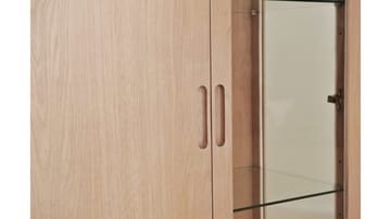 Vitrine Odlund med Glasdør & Belysning - Hvidpigmenteret - Opbevaring - Skab - Vitrineskabe