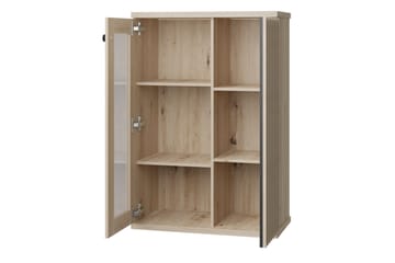Aldbrough Vitrineskab 40,6x131,9x86,4 cm - Træ/Sort - Opbevaring - Skab - Vitrineskabe