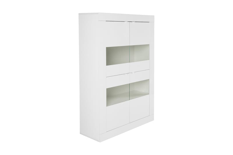 Basic Vitrineskab 102 cm - Hvid - Opbevaring - Skab - Vitrineskabe