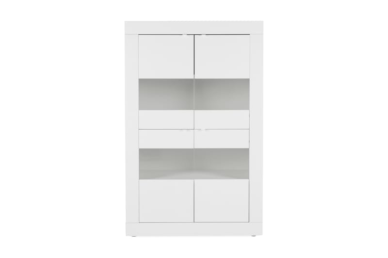 Basic Vitrineskab 102 cm - Hvid - Opbevaring - Skab - Vitrineskabe