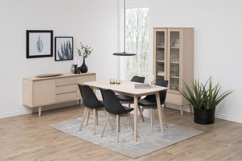 Bellor Opbevaringsmøbler Hvidpigmenteret 80 cm - Hvidpigmenteret - Opbevaring - Skab - Vitrineskabe