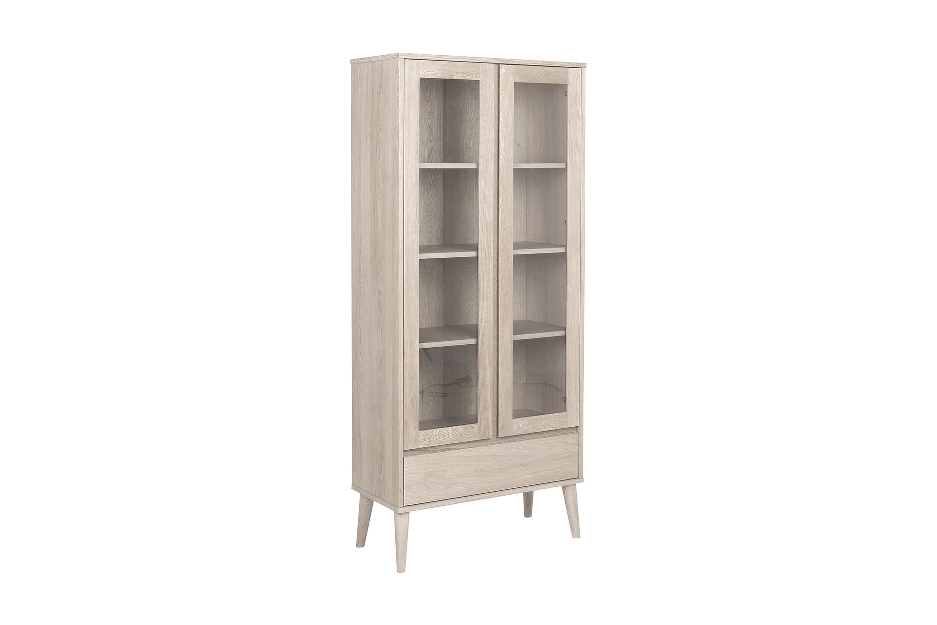 Bellor Opbevaringsmøbler Hvidpigmenteret 80 cm - Hvidpigmenteret - Opbevaring - Skab - Vitrineskabe