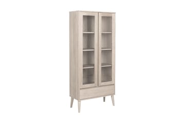 Bellor Opbevaringsmøbler Hvidpigmenteret 80 cm - Hvidpigmenteret - Opbevaring - Skab - Vitrineskabe